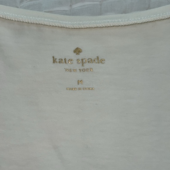 Kate Spade Soft Cream Flower Detailed Tank Top , M - Picture 3 of 9
